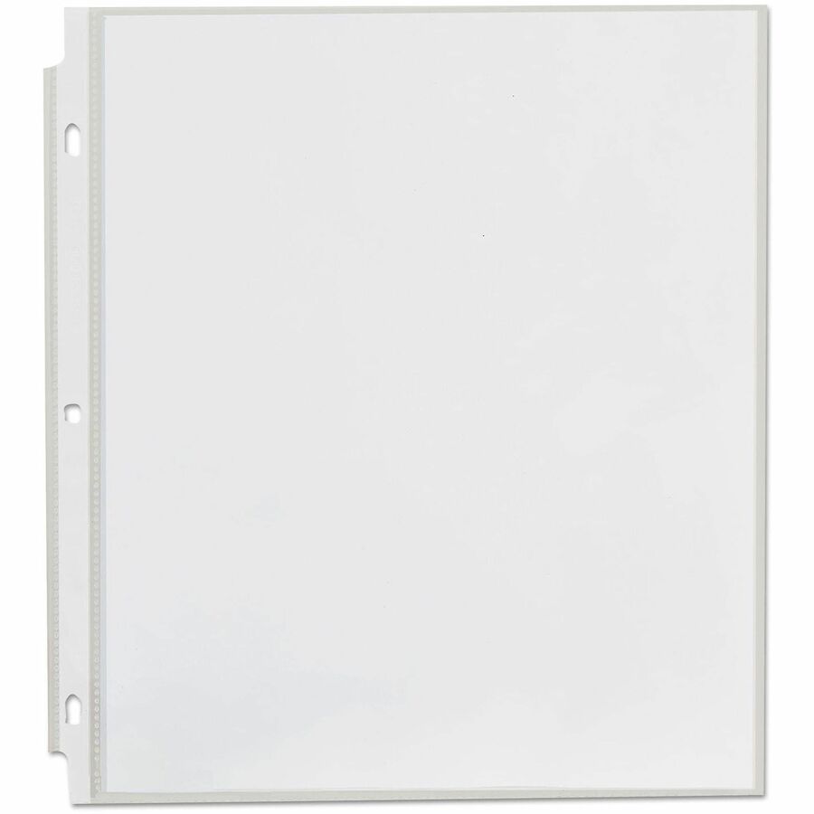 Universal Sheet Protector, Letter Size, 2-Sheet Capacity, 3-Hole Punched, Top Loading, Poly, 100/Box