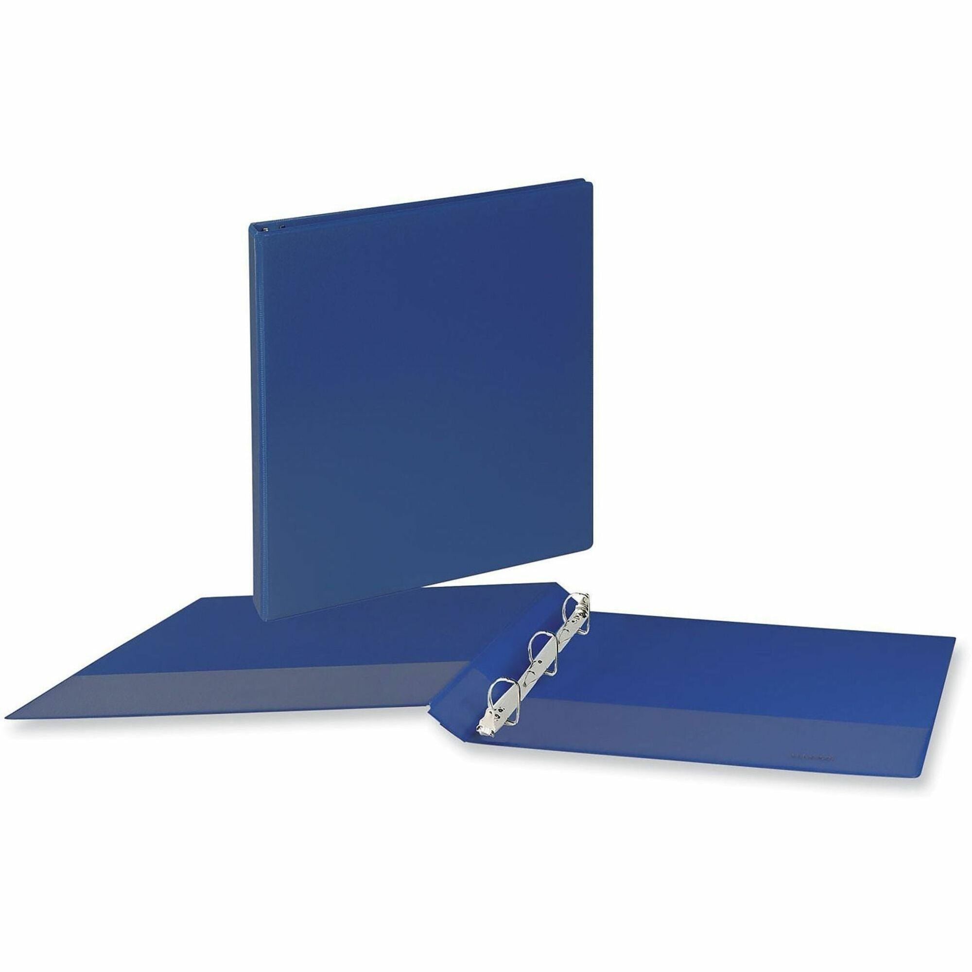 1" Binder Capacity - Letter - 8 1/2" x 11" Sheet Size - 220 Sheet Capacity - 3 Ring(s) - Fastener(s): Ring - Pocket(s): 2, Inside Front & Back - Polypropylene - Navy Blue - 1 Each