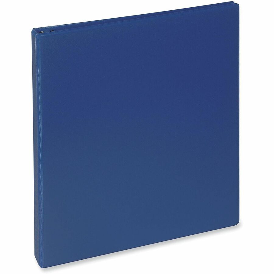 1" Binder Capacity - Letter - 8 1/2" x 11" Sheet Size - 220 Sheet Capacity - 3 Ring(s) - Fastener(s): Ring - Pocket(s): 2, Inside Front & Back - Polypropylene - Navy Blue - 1 Each