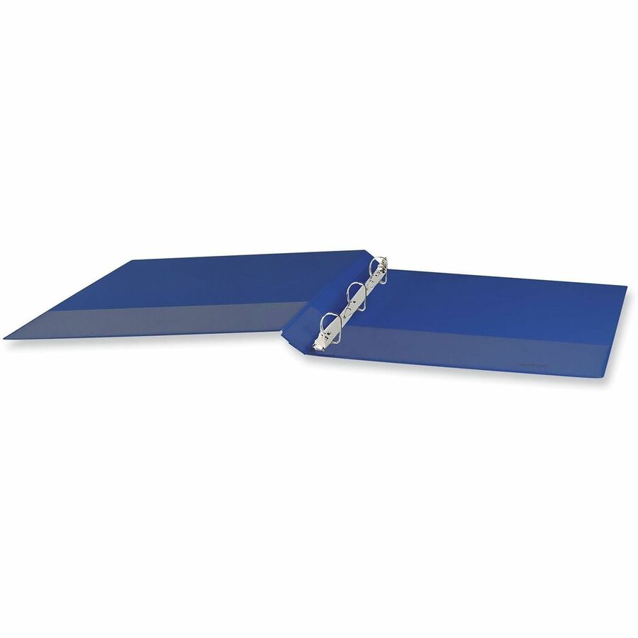 1 1/2" Binder Capacity - Letter - 8 1/2" x 11" Sheet Size - 350 Sheet Capacity - 3 Ring(s) - Fastener(s): Ring - Pocket(s): 2, Inside Front & Back - Polypropylene - Navy Blue - 1 Each