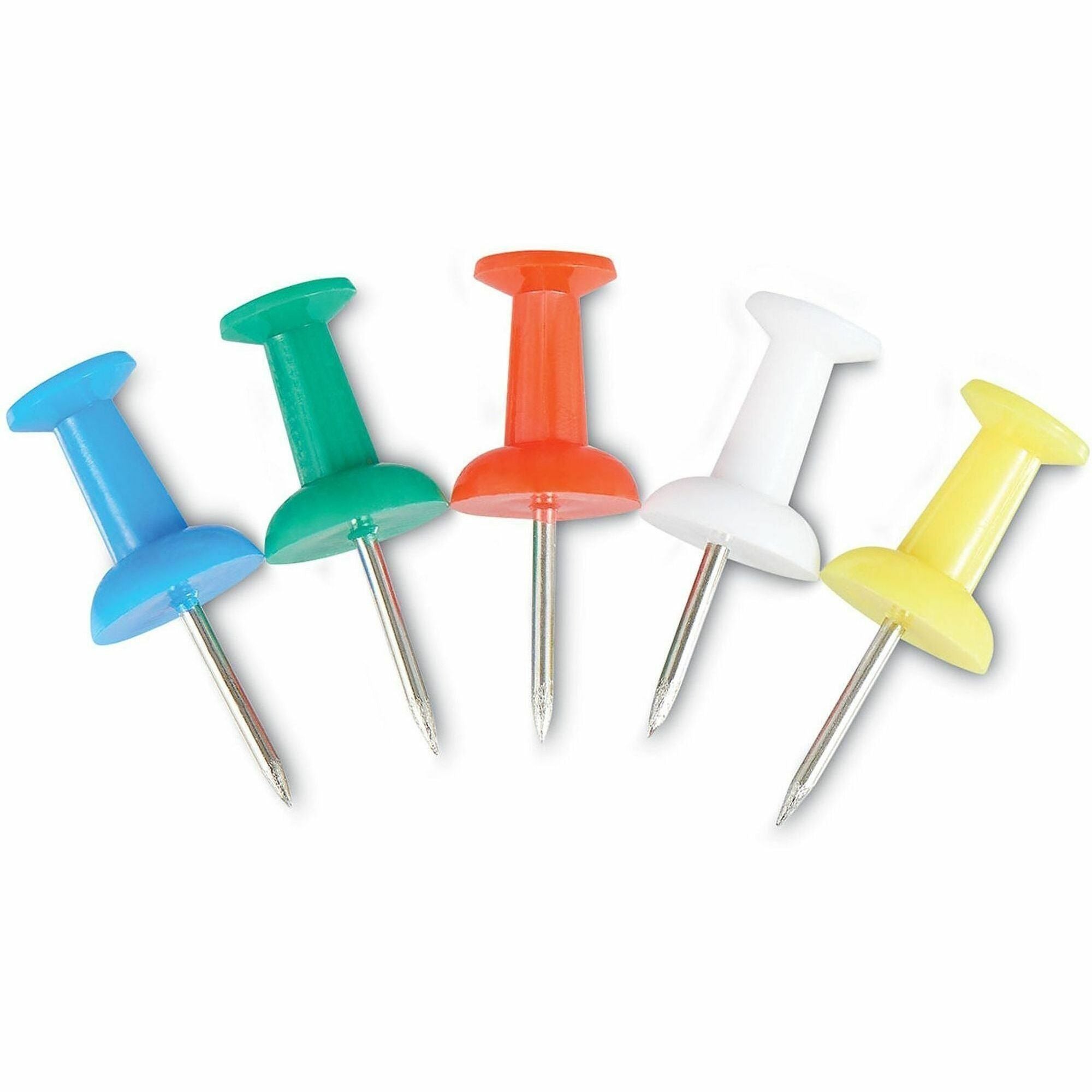 0.38" Shank - 0.25" Head - Assorted, Blue, Green, Red, White, Yellow - Plastic, Steel - 400 / Pack