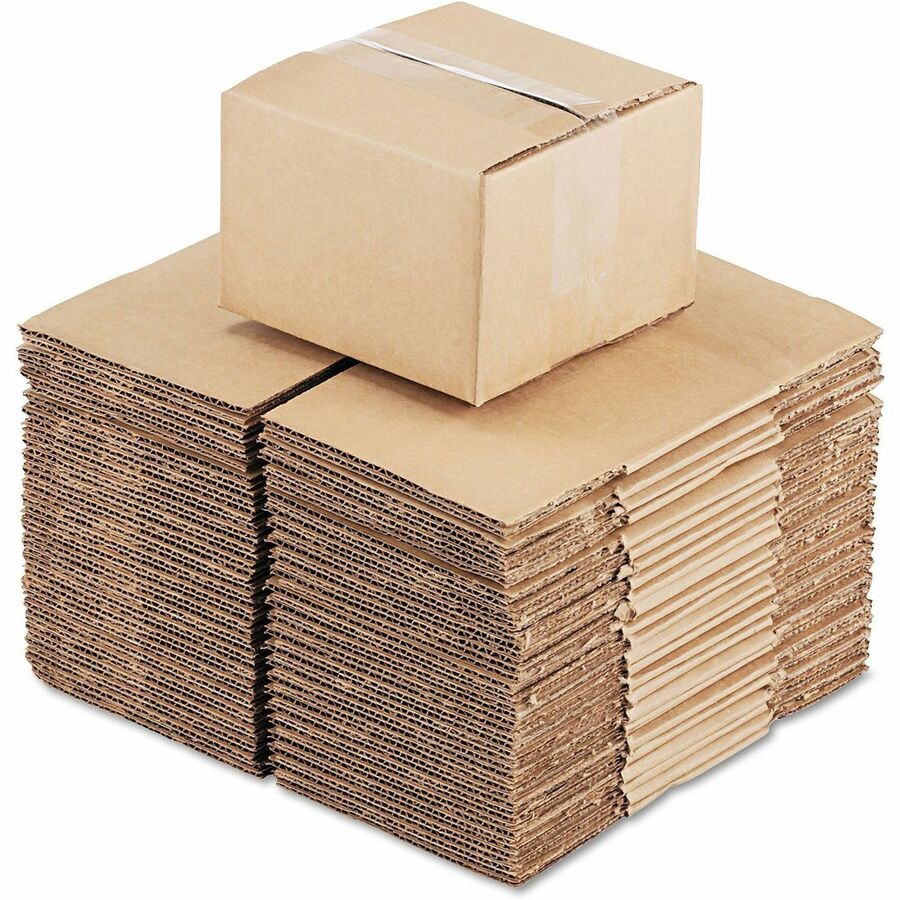 Universal Shipping Case, Corrugated Kraft, Brown, 6" x 6" x 4", Flap Closure, 25/Bundle