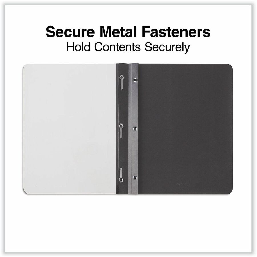 Universal Report Cover, 1/2" Capacity, 8.5" x 11", 100 Sheet, 3 Prong Fasteners, Punched, 25/Box