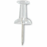 0.38" Shank - 0.25" Head - Clear - Plastic, Steel - 400 / Pack