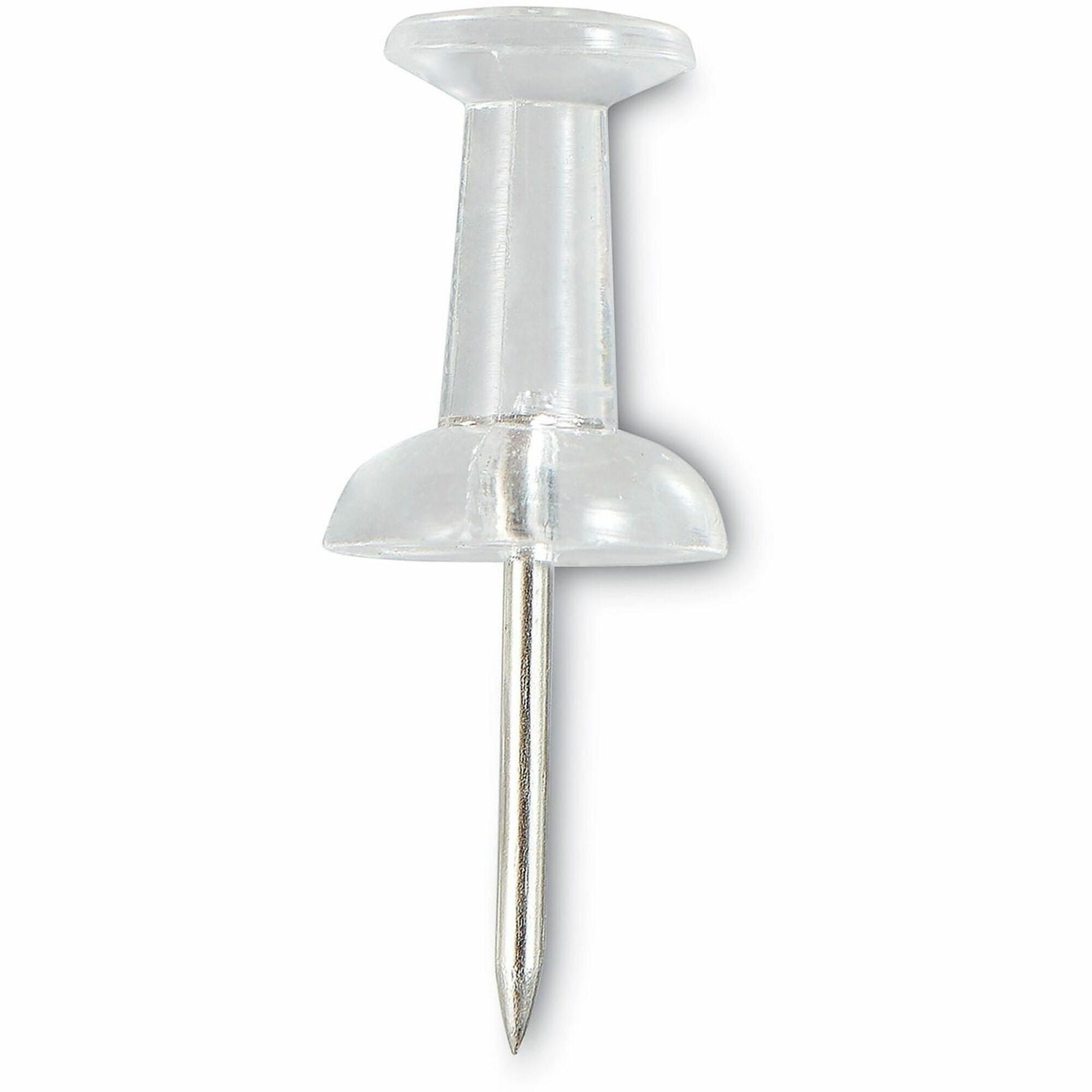 0.38" Shank - 0.25" Head - Clear - Plastic, Steel - 400 / Pack