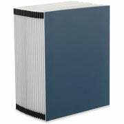 Universal Expanding File, Letter Size, 8.5" x 11", 3/4" Expansion, 20 Dividers, Blue Cover, 1 Each