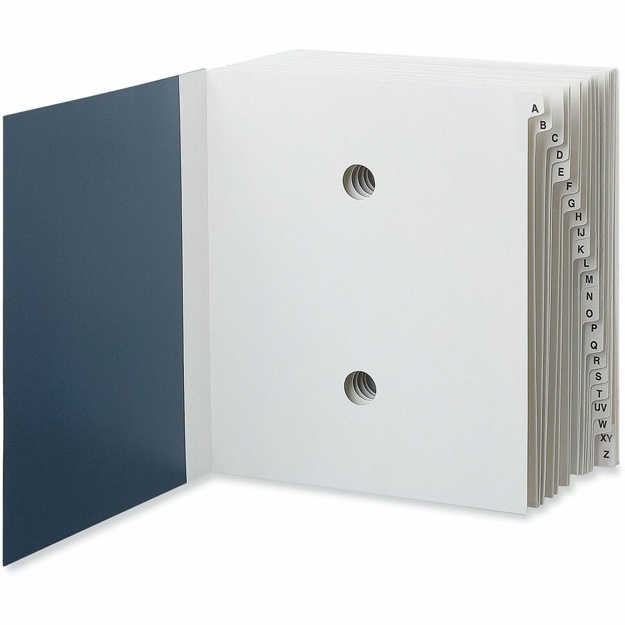 Universal Expanding File, Letter Size, 8.5" x 11", 3/4" Expansion, 20 Dividers, Blue Cover, 1 Each