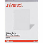 Universal Sheet Protector, Clear Poly, Letter Size, 3-Hole Punched, Top Loading, Heavy-Gauge, Reinforced Edges, Tear and Rip Resistant, Archival-Safe, 200/Pack