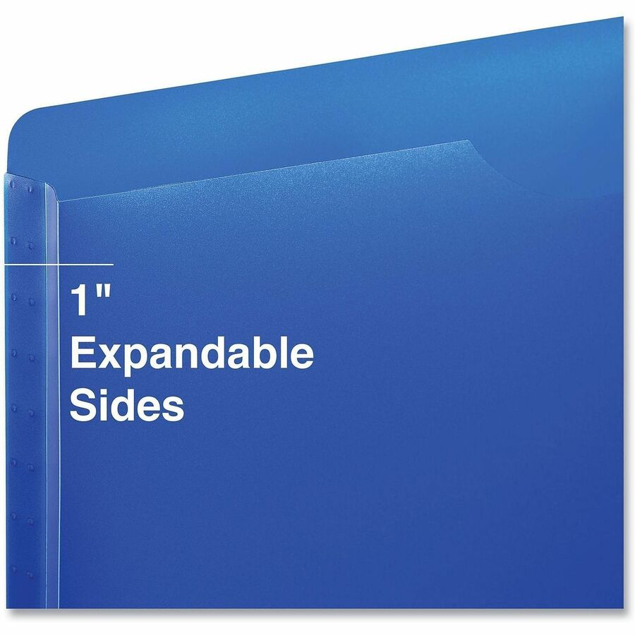 Universal Straight Tab Cut Letter File Jacket, 8 1/2" x 11", 1" Expansion, Plastic, Polypropylene, Assorted Colors, Unpunched, 10 Pack