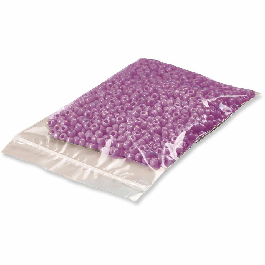 3" Width x 2 mil (51 Micron) Thickness - Zipper Closure - Clear - Polyethylene - Small Parts, General Purpose, Sample, Jewelry - 1000 / Carton