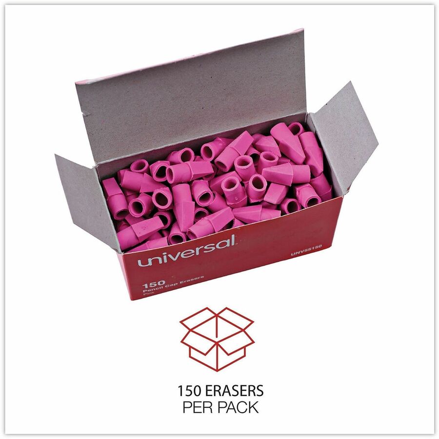Pink - Wedge - Elastomer - 150 / Pack - Soft, Latex-free, Non-tearing, Non-smudge, Ghost Resistant