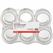 Universal Packaging Tape, Clear, Acrylic, 2.83" x 54.70 yd, 2.6 mil Thickness, 3" Core, 6 Pack