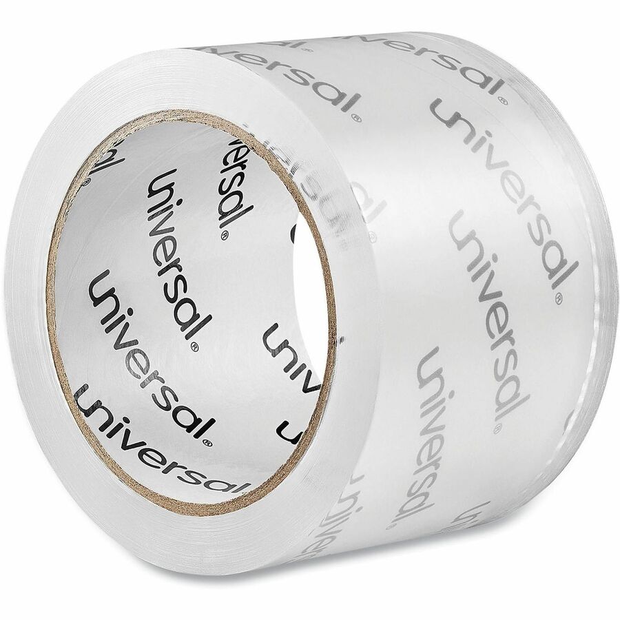 Universal Packaging Tape, Clear, Acrylic, 2.83" x 54.70 yd, 2.6 mil Thickness, 3" Core, 6 Pack