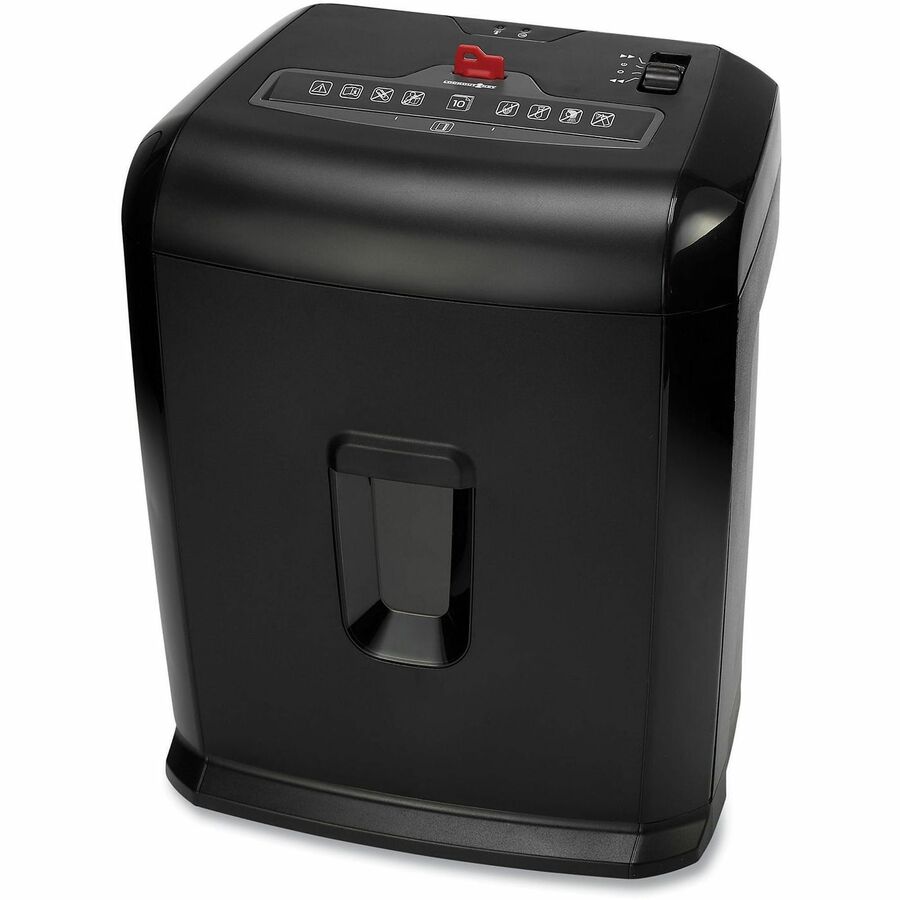 Cross Cut - 10 Per Pass - for shredding Paper - 0.160" x 1.970" Shred Size - P-3 - 6.50 ft/min - 4 Minute Run Time - 5.50 gal Wastebin Capacity - Black