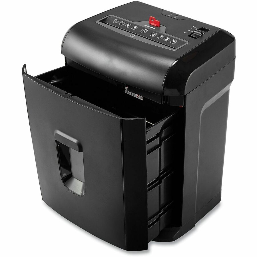 Cross Cut - 10 Per Pass - for shredding Paper - 0.160" x 1.970" Shred Size - P-3 - 6.50 ft/min - 4 Minute Run Time - 5.50 gal Wastebin Capacity - Black