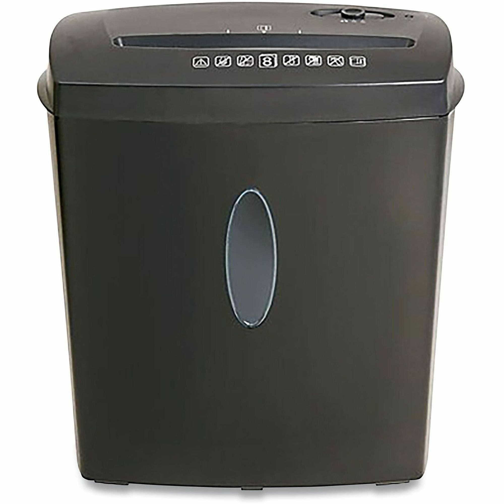 Continuous Shredder - Cross Cut - 8 Per Pass - for shredding Credit Card, Paper, Staples - 0.157" x 1.575" Shred Size - P-3 - 4.59 ft/min - 2 Minute Run Time - 3.30 gal Wastebin Capacity - Black