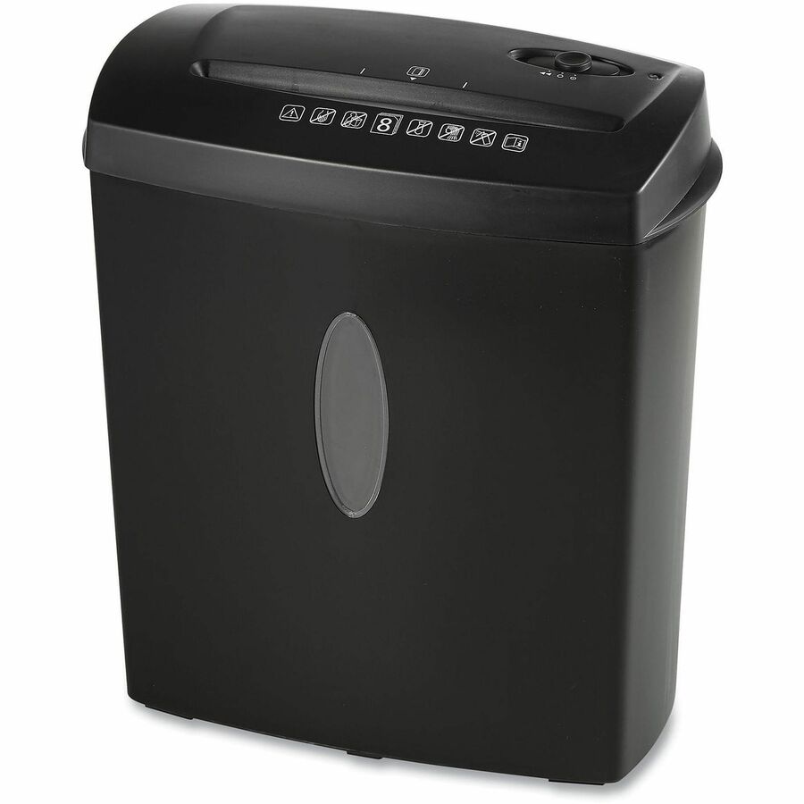Continuous Shredder - Cross Cut - 8 Per Pass - for shredding Credit Card, Paper, Staples - 0.157" x 1.575" Shred Size - P-3 - 4.59 ft/min - 2 Minute Run Time - 3.30 gal Wastebin Capacity - Black