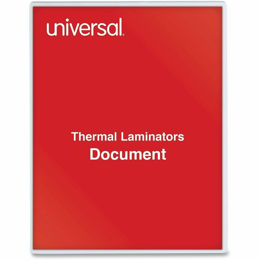 Universal Laminating Pouch, Letter Size, 9" x 11.5", 5 mil, Glossy, Clear, Crack & Liquid Resistant, 100 Pack