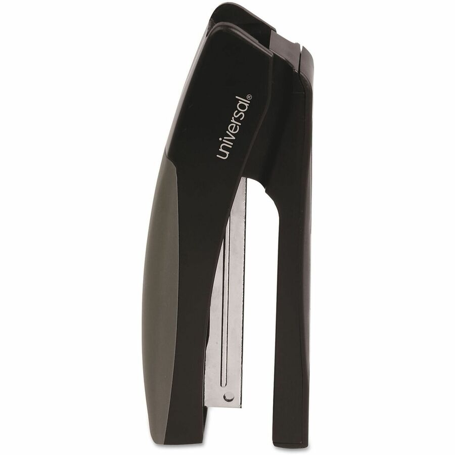 Staples Upto 20 Sheet - Holds Upto 210 Staple - Full Strip - Staple Size: 0.25" - 4" Throat Depth - 0.50" Crown Width - Top Loading - Black, Gray - Metal, Plastic - 1 Each
