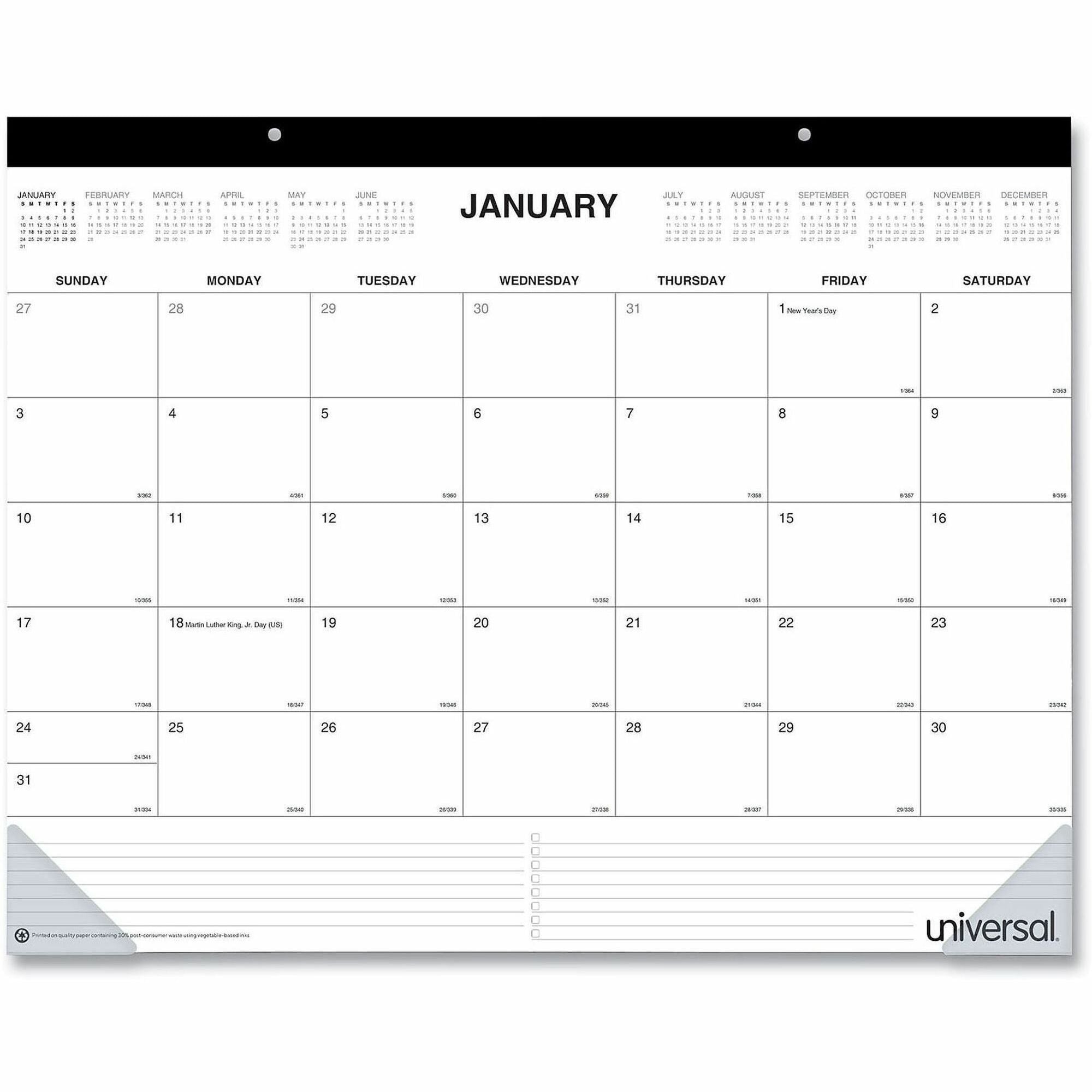 Universal Desk Pad Calendar