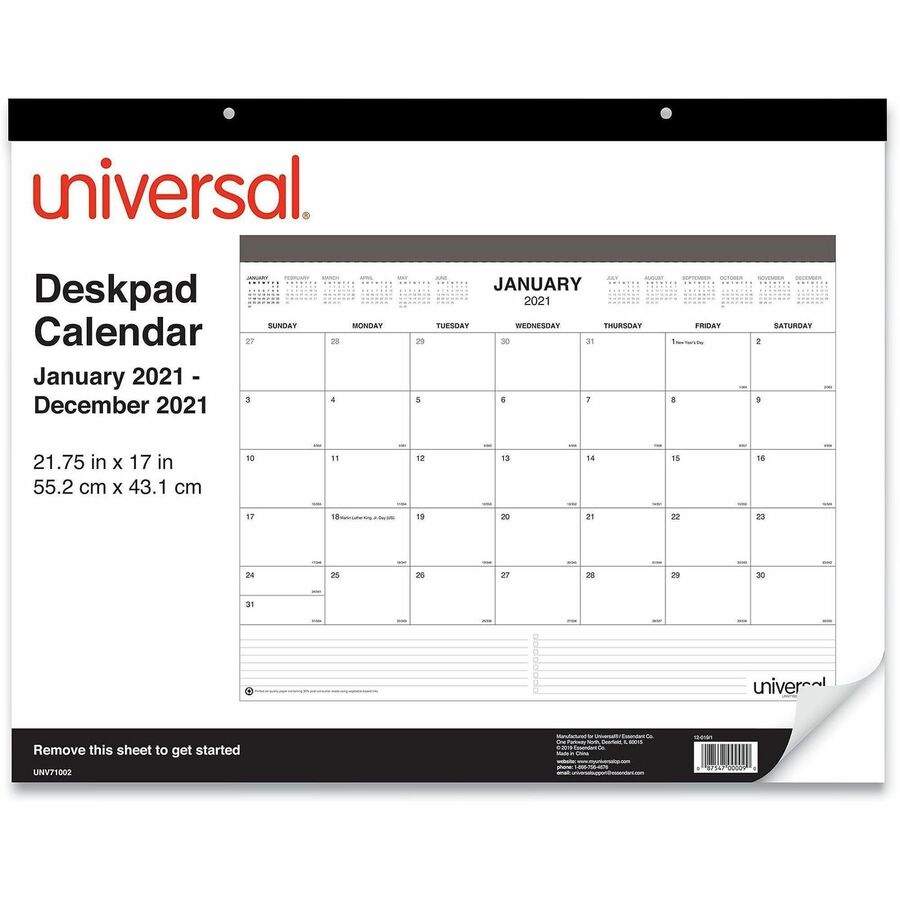 Universal Desk Pad Calendar