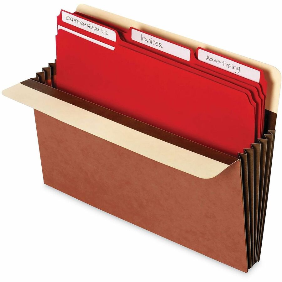 Universal Redrope Expanding File Pockets, Letter Size, 7" Expansion, Straight Top Tab, Brown, 1 Pocket, 5/Box