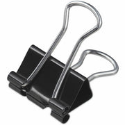 Small - 0.7" Width - 0.38" Size Capacity - Black, Silver - Metal, Steel Wire - 144 / Pack