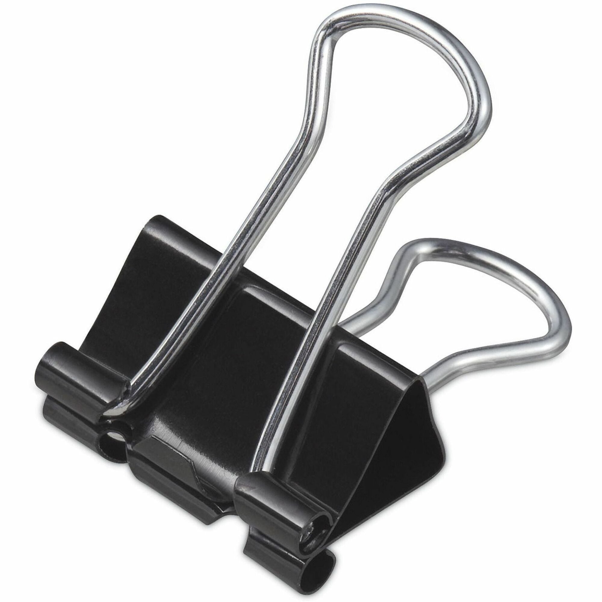 Small - 0.7" Width - 0.38" Size Capacity - Black, Silver - Metal, Steel Wire - 144 / Pack
