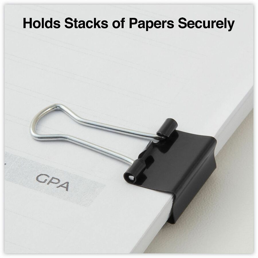 Small - 0.7" Width - 0.38" Size Capacity - Black, Silver - Metal, Steel Wire - 144 / Pack