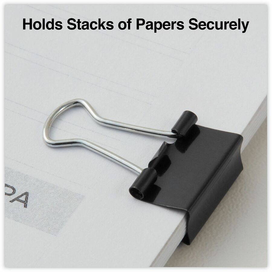 Mini - 0.6" Width - 0.25" Size Capacity - Black, Silver - Metal, Steel Wire - 144 / Pack