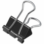 Small - 0.7" Width - 0.38" Size Capacity - Black, Silver - Metal, Steel Wire - 36 / Box