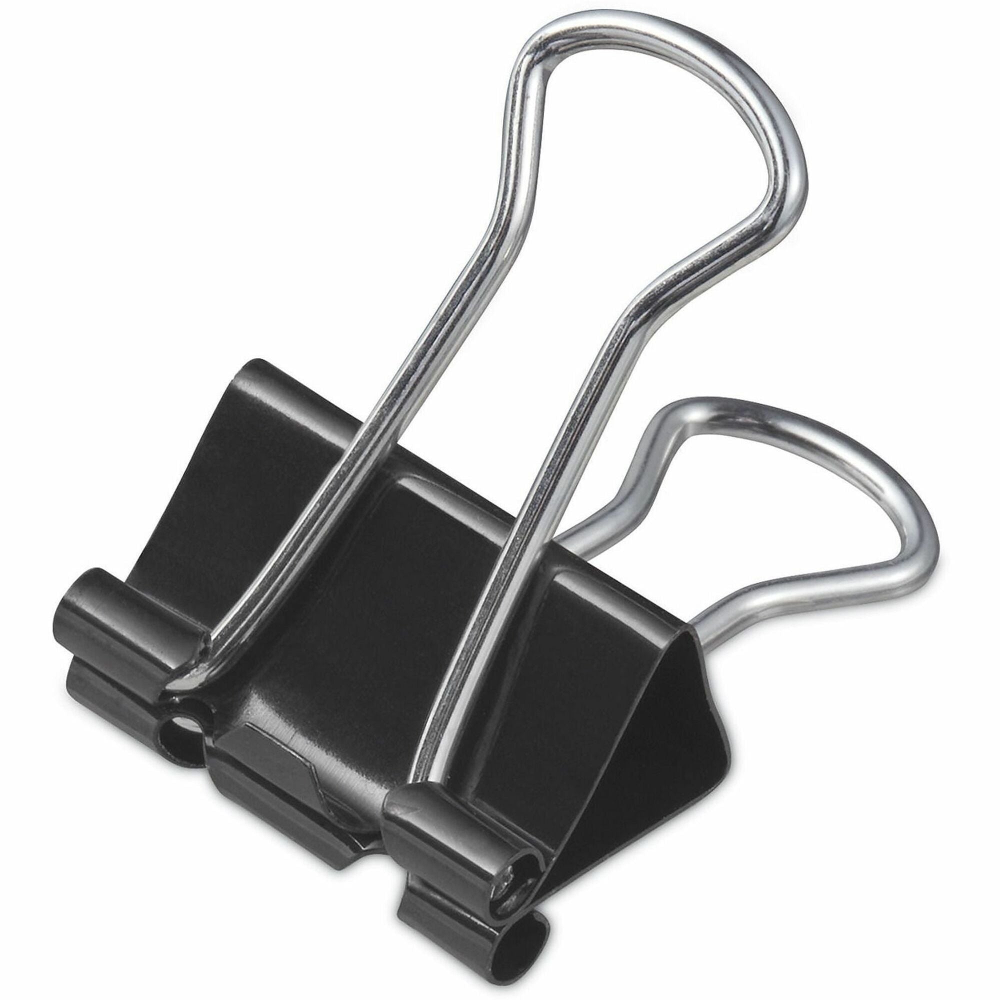 Small - 0.7" Width - 0.38" Size Capacity - Black, Silver - Metal, Steel Wire - 36 / Box