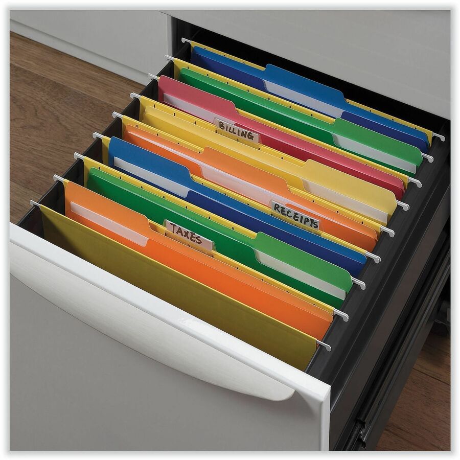 Universal 1/3 Tab Cut Letter Top Tab File Folders, 8.5" x 11", 3/4" Expansion, Assorted Tab Positions, 14 pt. Stock, Multicolor, 50/Box