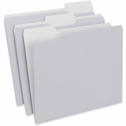 Universal 1/3 Tab Cut Letter Top Tab File Folders, 8.5" x 11", 3/4" Expansion, Assorted Tab Positions, 11 pt. Paper Stock, Gray, 100/Box