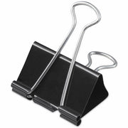 Large - 2" Width - 1" Size Capacity - Black, Silver - Metal, Steel Wire - 36 / Pack