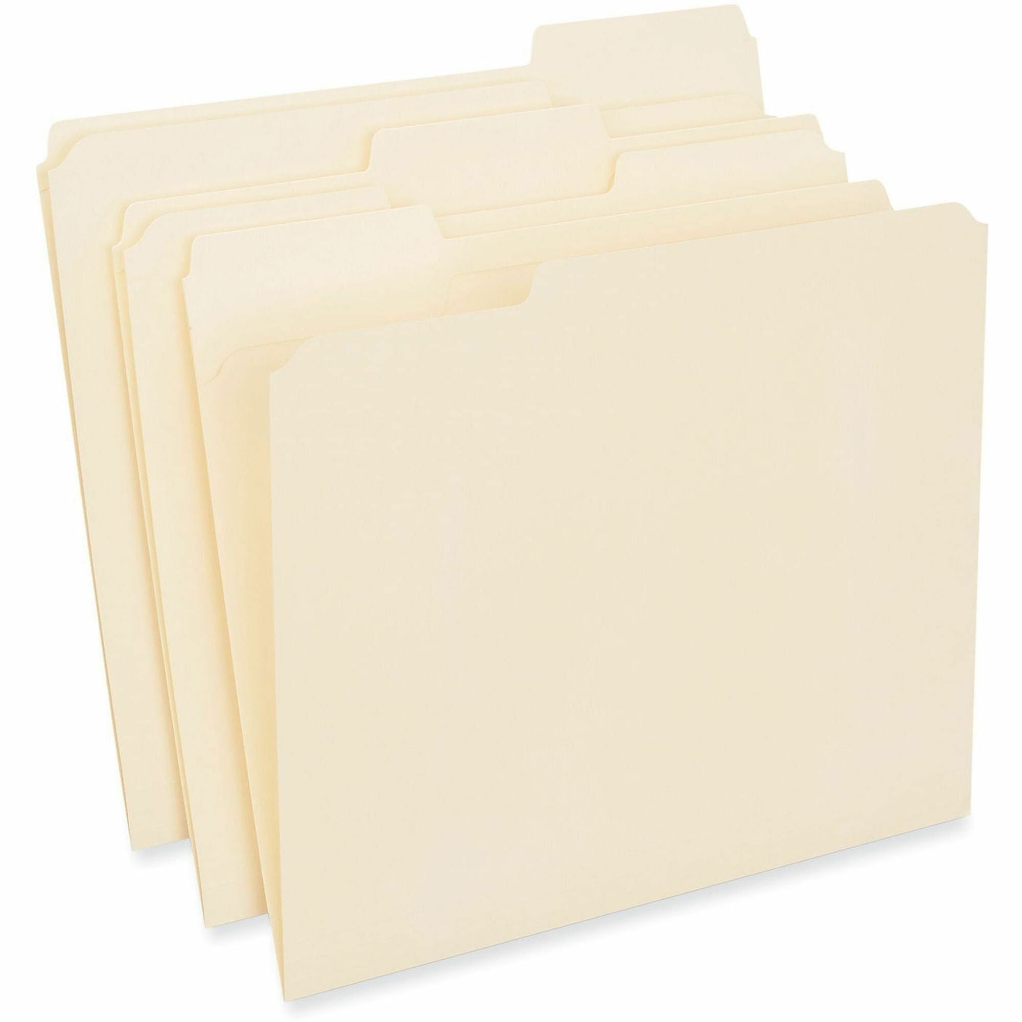 Universal 1/3 Tab Cut Letter Top Tab File Folders, 8.5" x 11", 3/4" Expansion, Assorted Tab Positions, 11 pt. Paper Stock, 250 per Carton
