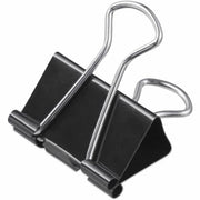 Mini - 0.6" Width - 0.25" Size Capacity - Black, Silver - Metal, Steel Wire - 60 / Pack