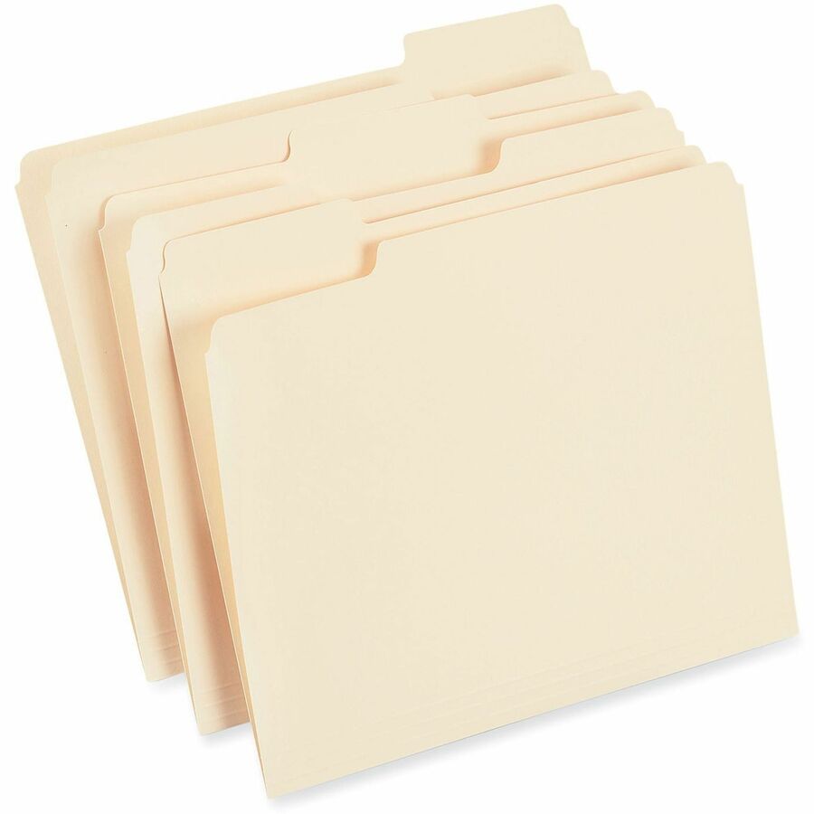 Universal 1/3 Tab Cut Letter Top Tab File Folders, 8.5" x 11", 3/4" Expansion, Assorted Tab Positions, 11 pt. Paper Stock, 250 per Carton