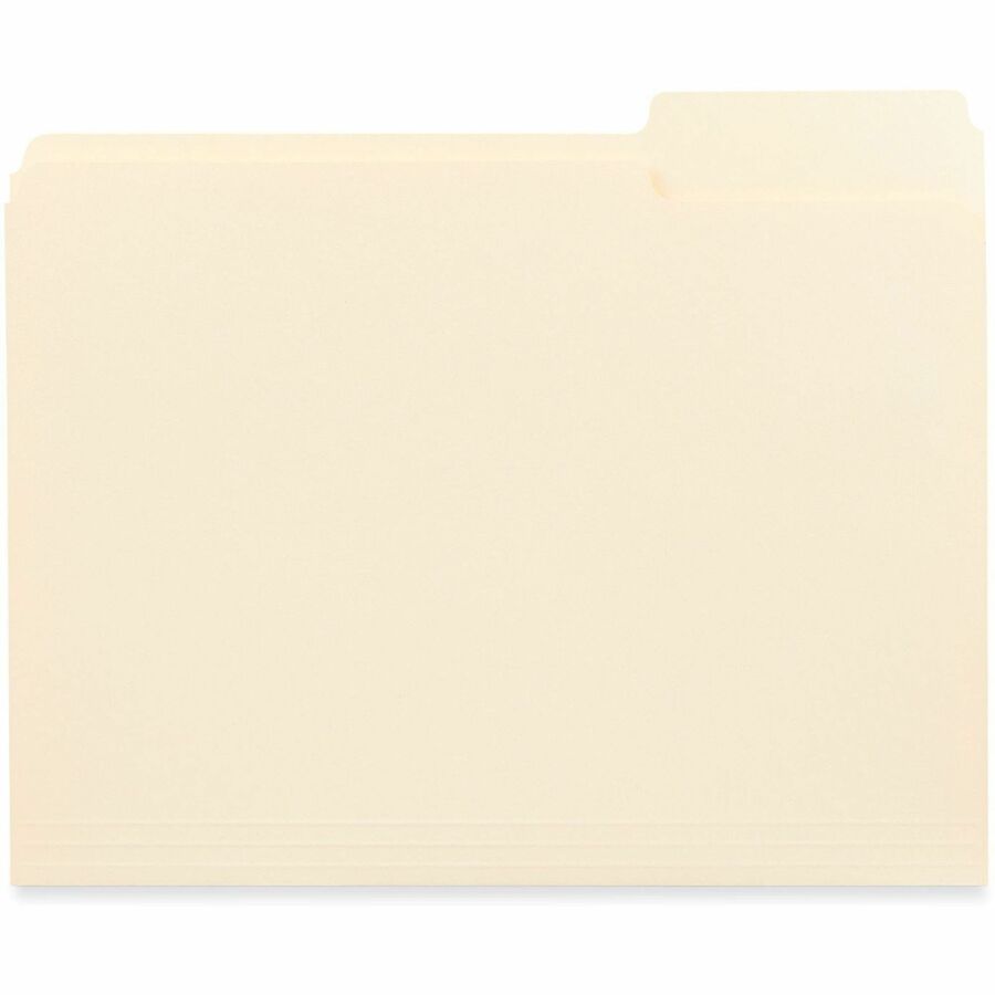 Universal 1/3 Tab Cut Letter Top Tab File Folders, 8.5" x 11", 3/4" Expansion, Assorted Tab Positions, 11 pt. Paper Stock, 250 per Carton