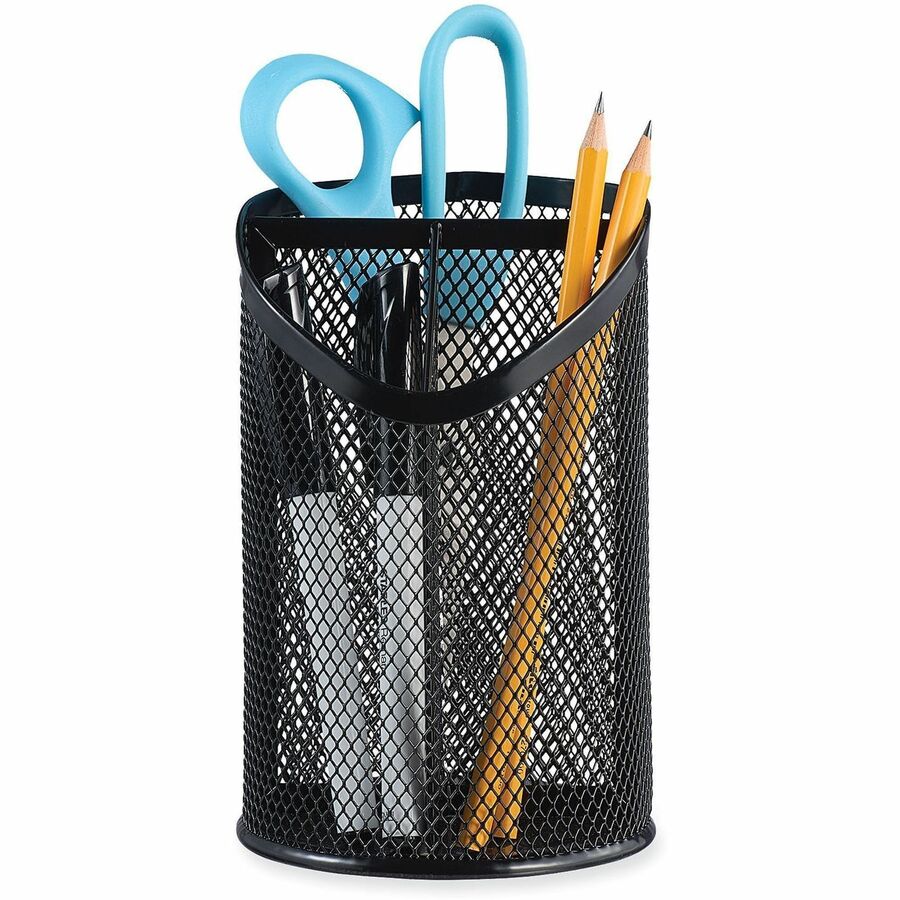 3 Compartment(s) - 6" Height - Black - Metal - 1 Each
