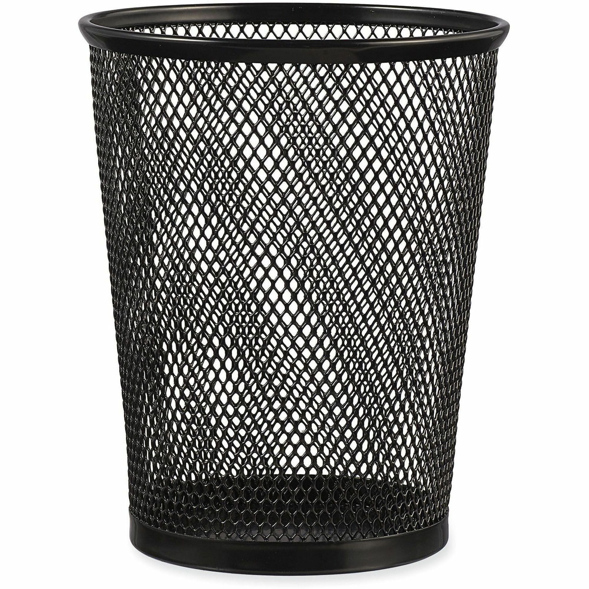 1 Compartment(s) - 5.38" Height - Black - Steel Mesh - 12 Each