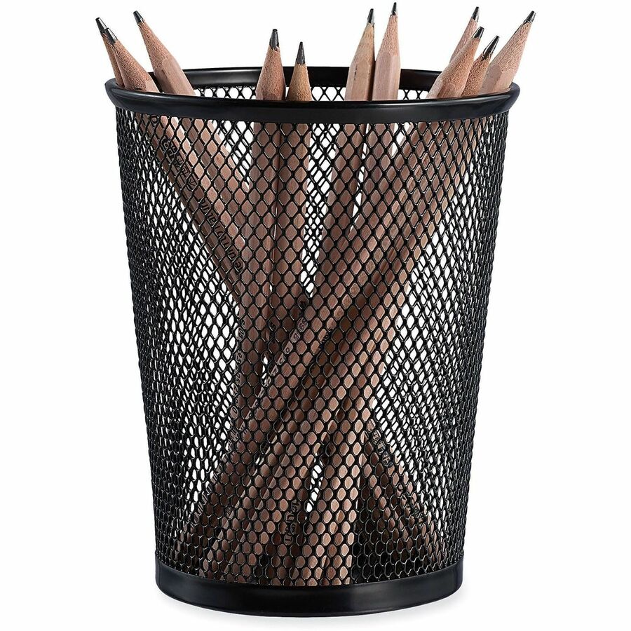 1 Compartment(s) - 5.38" Height - Black - Steel Mesh - 12 Each