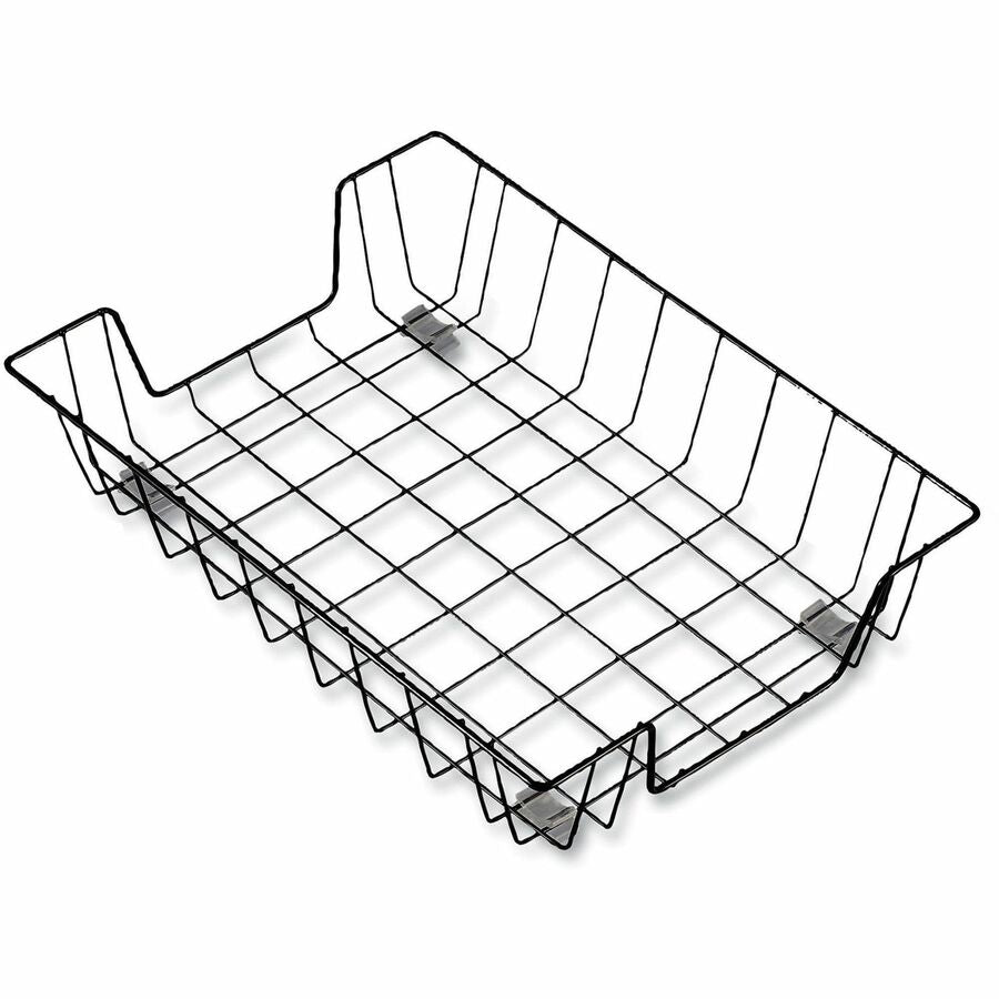 1 Compartment(s) - 3" Height x 10" Width x 14.13" Depth - Black - Steel Wire - 1 Each