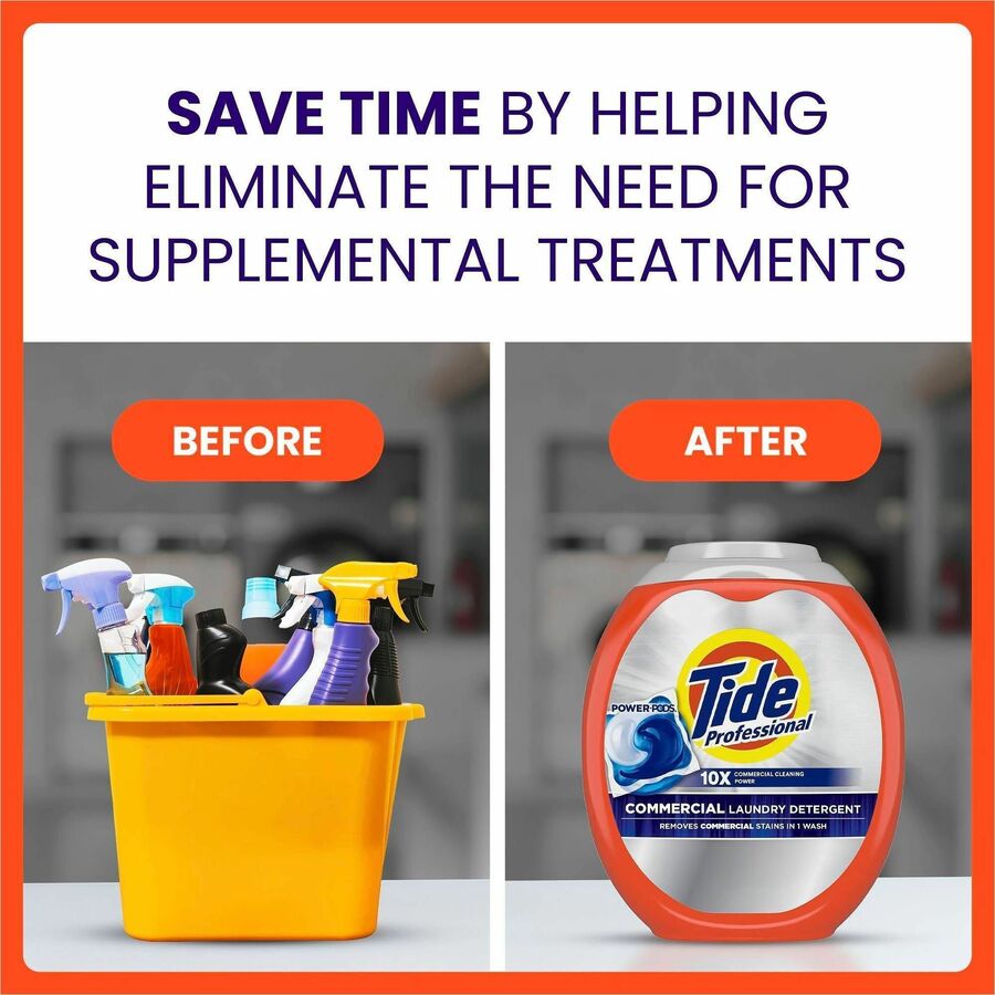 Tide Power-Pods Laundry Detergent, Concentrated Pods, Orange, PVC Free, Phthalate-free, Triclosan-free, 63 Pods per Pack