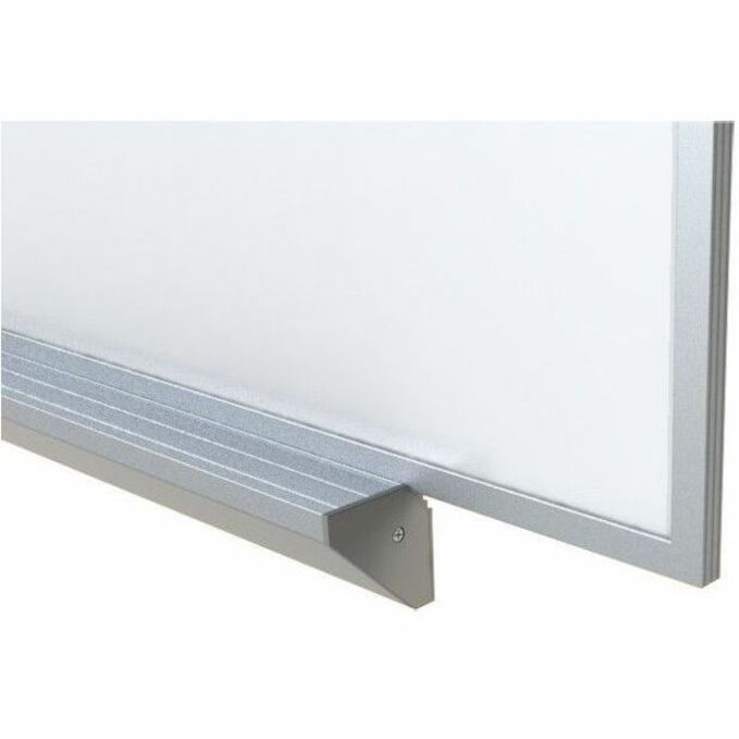 84" (7 ft) Width x 48" (4 ft) Height - White Porcelain Surface - Satin Aluminum Frame - Magnetic - Square Corner, Scratch Resistant, Dent Resistant, Stain Resistant, Durable - 1 Each