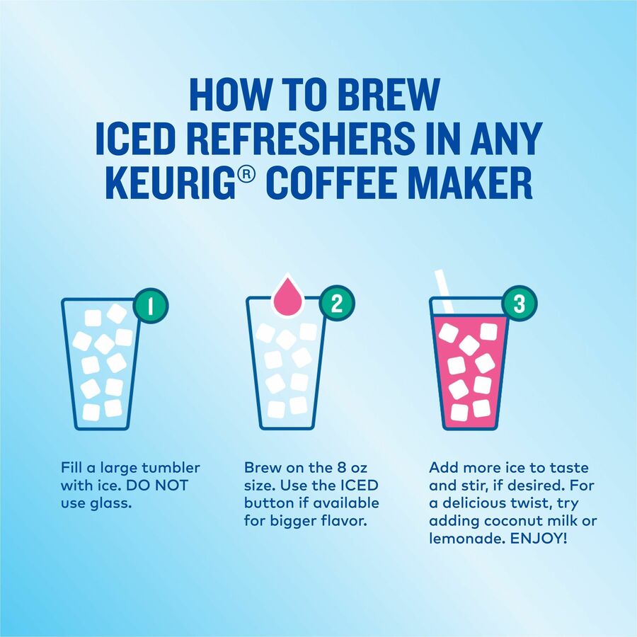 The Original Donut Shop&reg; Iced Refreshers - Strawberry Acai - 20 / Box