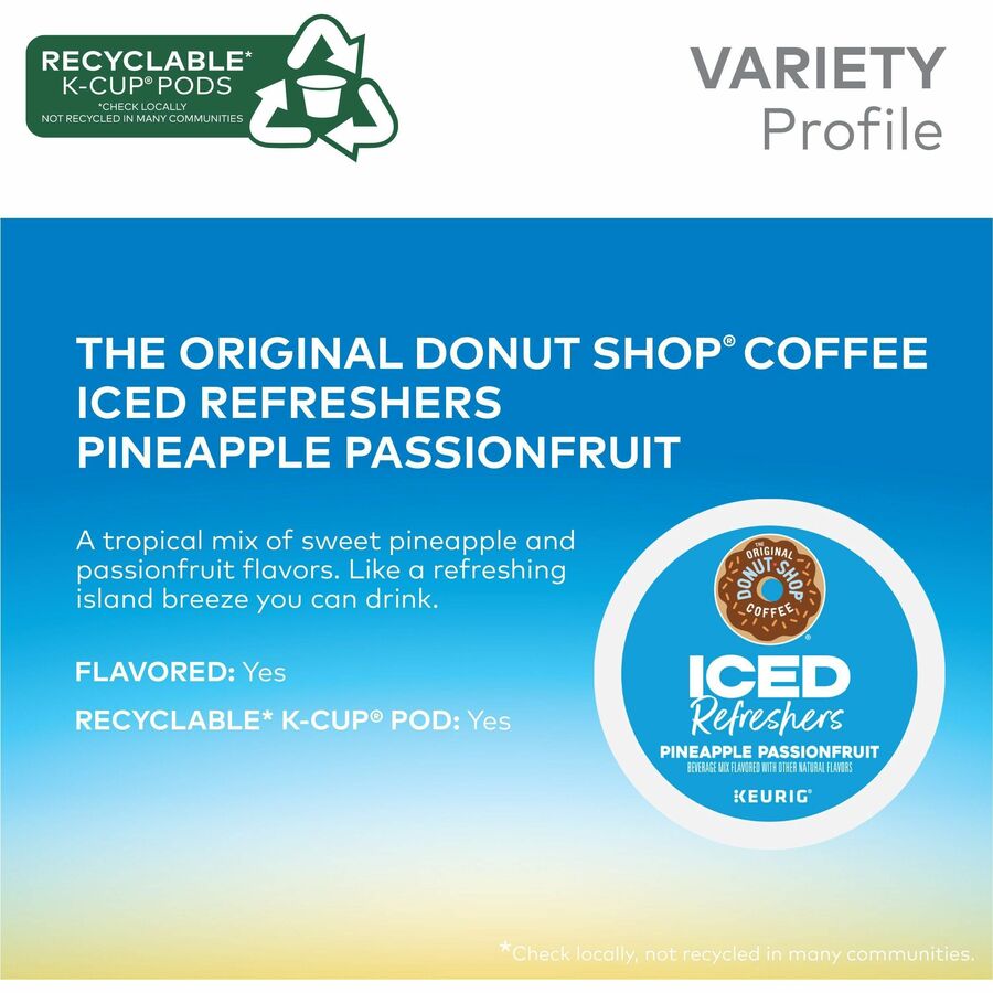The Original Donut Shop&reg; Iced Refreshers - Pineapple Passionfruit - 20 / Box