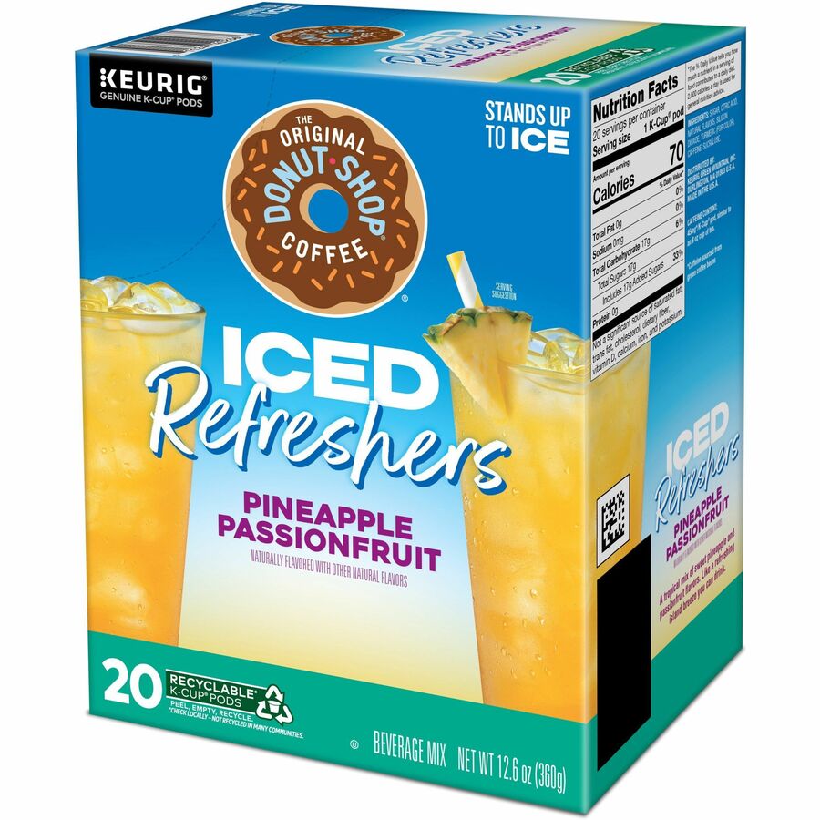 The Original Donut Shop&reg; Iced Refreshers - Pineapple Passionfruit - 20 / Box
