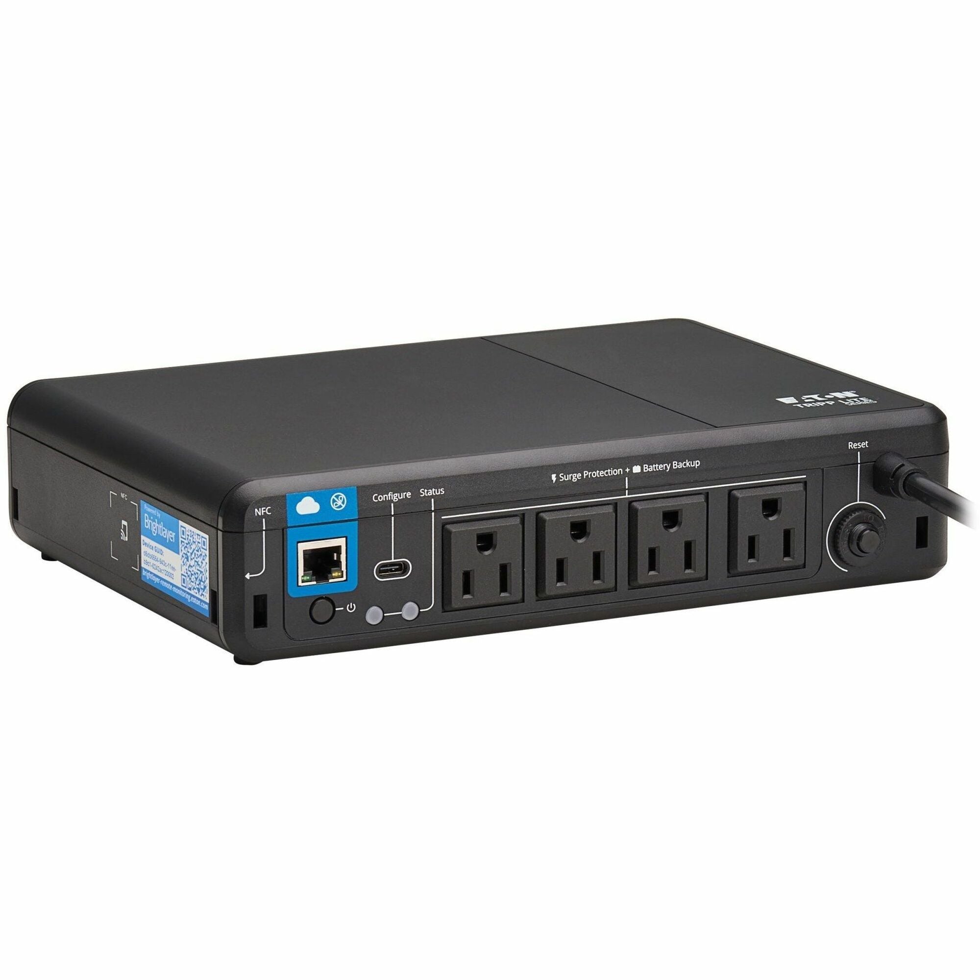 Desktop/Surface/Wall Mountable - 8 Hour Recharge - 1.20 Minute Stand-by - 120 V AC Input - 120 V AC Output - Single Phase - Pulse-width Modulated Sine Wave - USB - 4 x NEMA 5-15R Receptacle(s) - 4 x Battery/Surge Outlet - Network Card