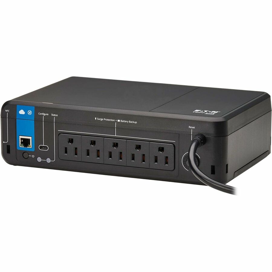 Desktop/Surface/Wall Mountable - 8 Hour Recharge - 1.70 Minute Stand-by - 120 V AC Input - 120 V AC Output - Single Phase - Pulse-width Modulated Sine Wave - USB - 5 x NEMA 5-15R Receptacle(s) - 5 x Battery/Surge Outlet - Network Card